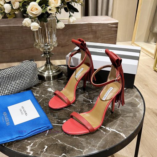 Aquazzura2023Customized tassel high-heeled sandals in Paris showcase, instantly surpassing o61g15p4u - Image 9