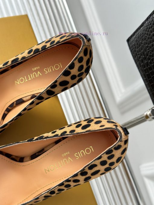 L * V Donkey Brand 23ss New Product ExplosiveLeopard print pointed high heelsThe shoe upper errx6rlc - Image 9