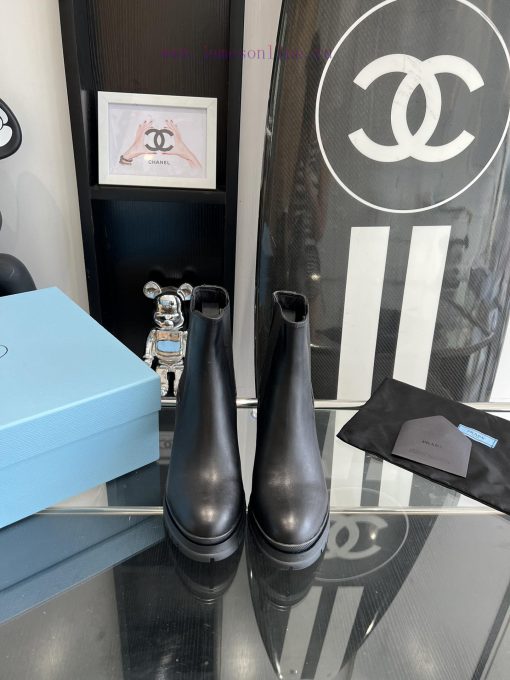Purchasing level: 2023ss PRADA autumn and winter new short boots with thick sole and elasticmisak72y