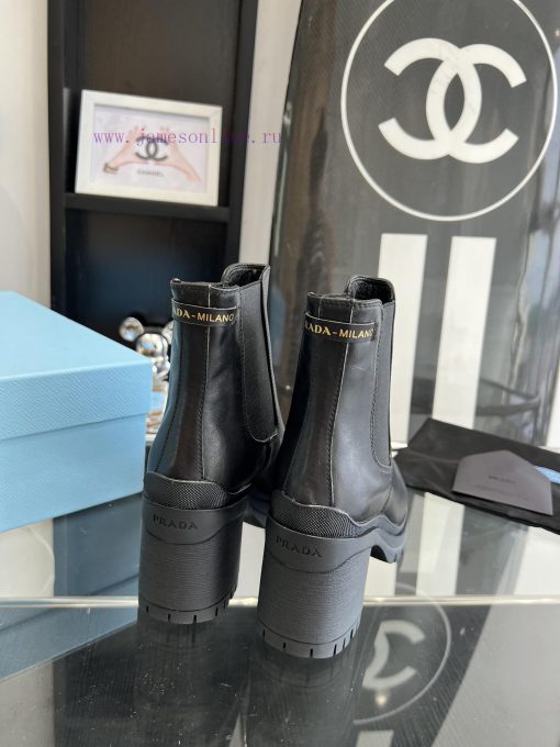 Purchasing level: 2023ss PRADA autumn and winter new short boots with thick sole and elasticmisak72y - Image 8
