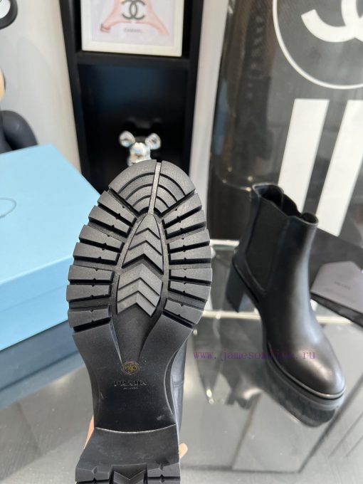 Purchasing level: 2023ss PRADA autumn and winter new short boots with thick sole and elasticmisak72y - Image 9