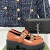 Gucci's classic and popular retro sponge cakeThick soled Mary Jane shoes and loafersVersatilnitmv5v4