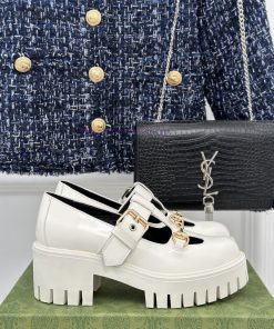 Gucci's classic and popular retro sponge cakeThick soled Mary Jane shoes and loafersVersatilqa23x1u7
