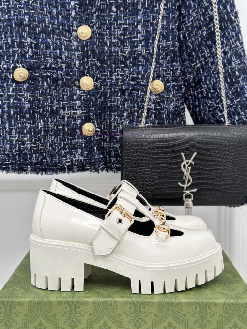 Gucci's classic and popular retro sponge cakeThick soled Mary Jane shoes and loafersVersatilqa23x1u7