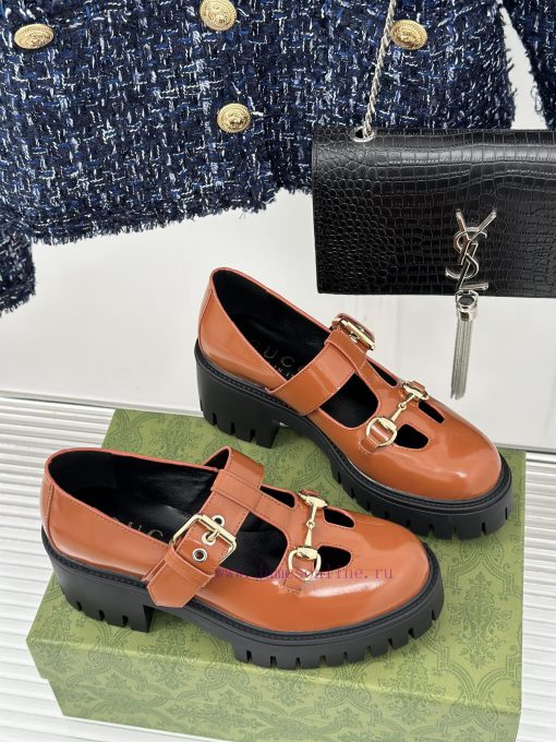 Gucci's classic and popular retro sponge cakeThick soled Mary Jane shoes and loafersVersatilnitmv5v4 - Image 4