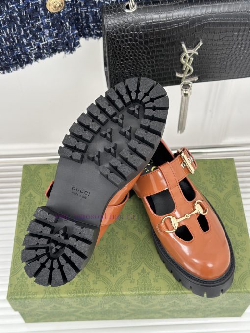 Gucci's classic and popular retro sponge cakeThick soled Mary Jane shoes and loafersVersatilnitmv5v4 - Image 10