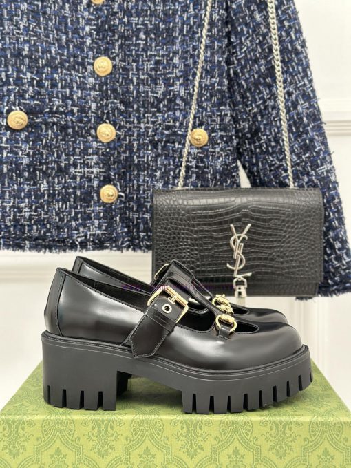 Gucci's classic and popular retro sponge cakeThick soled Mary Jane shoes and loafersVersatildzj7k3la