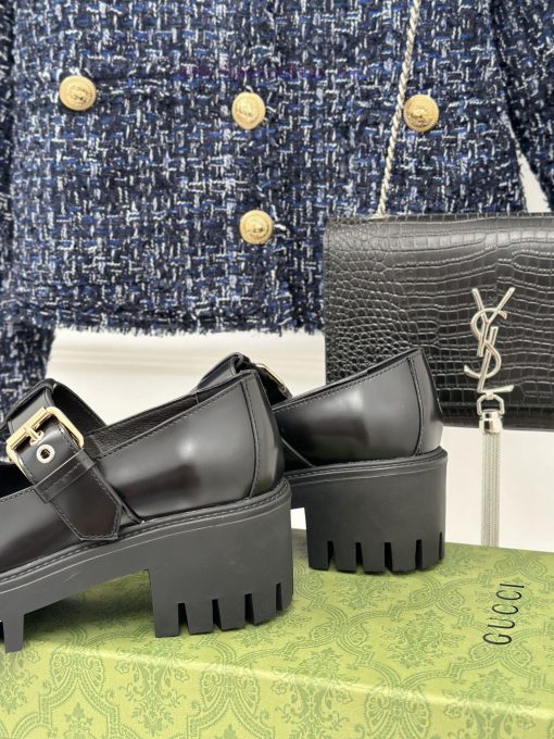 Gucci's classic and popular retro sponge cakeThick soled Mary Jane shoes and loafersVersatildzj7k3la - Image 7