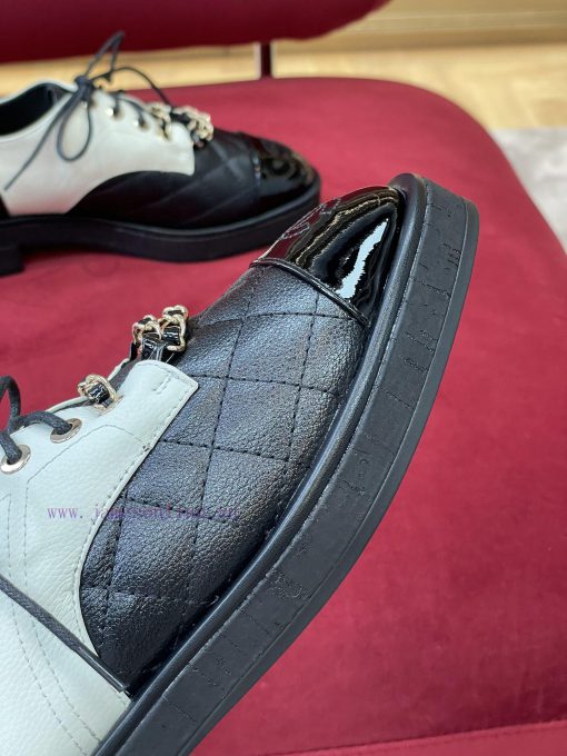 chane…l fw22 new arrival～️Chanel 2022 Autumn/Winter Chain Leather ShoesLitchi pattern calf l06eoffg8 - Image 8
