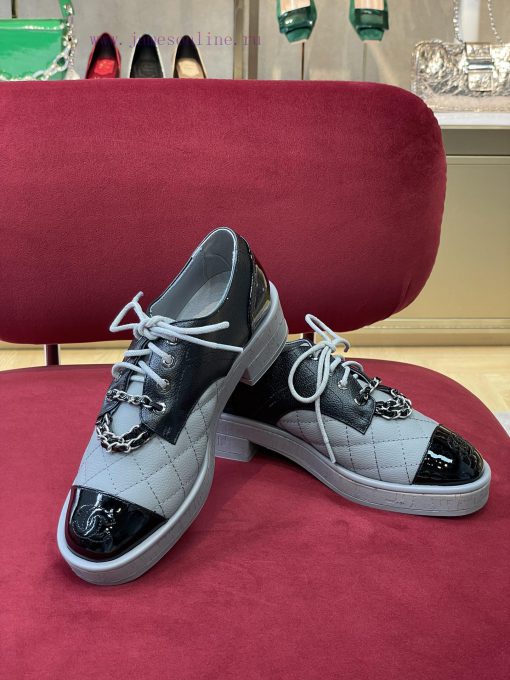 chane…l fw22 new arrival～️Chanel 2022 Autumn/Winter Chain Leather ShoesLitchi pattern calf lb5q0x1rl - Image 5