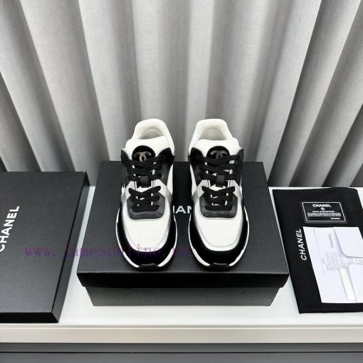 SCCHANEChanel thick soled panda sneakersChanel 2023 popular panda shoes with thick soled cas54a8wqcg - Image 4