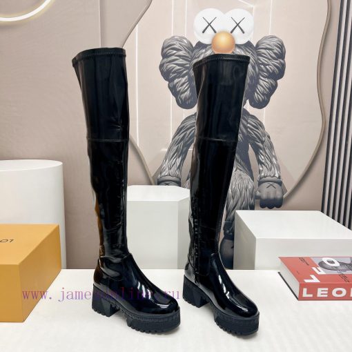 LV Donkey Home 2023 vs Autumn/Winter High Boots SeriesThick soled high stretch bootsMade by i56vybpu - Image 3