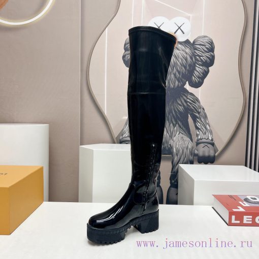 LV Donkey Home 2023 vs Autumn/Winter High Boots SeriesThick soled high stretch bootsMade by i56vybpu - Image 5