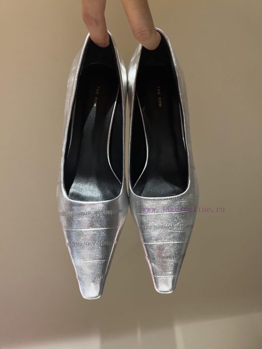 The mostThe row autumn and winter new high-heeled square headed cat heel high-heeled single rcp2pe5s - Image 9