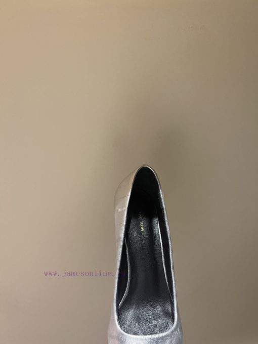 The mostThe row autumn and winter new high-heeled square headed cat heel high-heeled single kjakkxm3 - Image 7