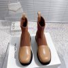 Top tierThe Open Product Autumn/Winter New Round Head Thick Bottom Wool Splicing Calfskin Bo3ntw4kr6
