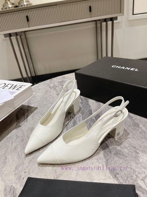 Chanel's 2024 early spring new pointed and thick heeled sandalsChanel 2024 Chanel C's latest2i37vi1l - Image 8