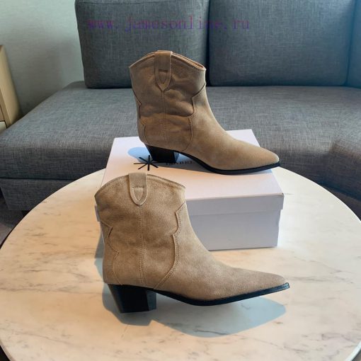 ISABEL MARANT Western Cowboy Short Boots are a simple and versatile material with a top laye4obdw3gw - Image 4