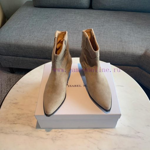 ISABEL MARANT Western Cowboy Short Boots are a simple and versatile material with a top laye4obdw3gw - Image 8