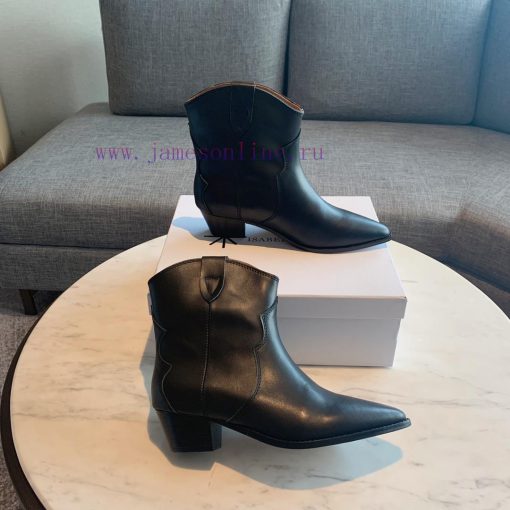 ISABEL MARANT Western Cowboy Short Boots are a simple and versatile material with a top laye9t53p1lp - Image 4