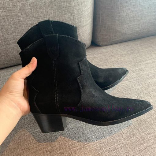 ISABEL MARANT Western Cowboy Short Boots are a simple and versatile material with a top laye70c86wv7 - Image 3