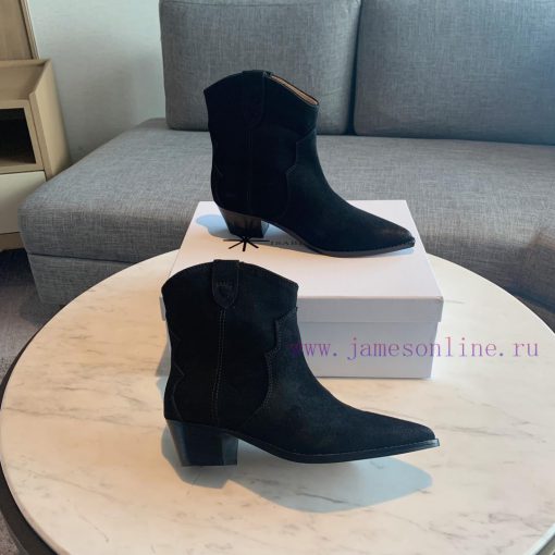 ISABEL MARANT Western Cowboy Short Boots are a simple and versatile material with a top laye70c86wv7 - Image 4