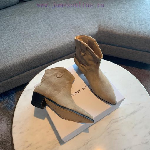 ISABEL MARANT Western Cowboy Short Boots are a simple and versatile material with a top layezl4aeoz9 - Image 5