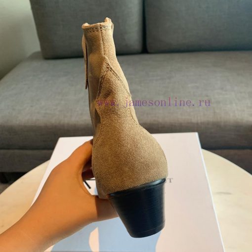 ISABEL MARANT Western Cowboy Short Boots are a simple and versatile material with a top layezl4aeoz9 - Image 8