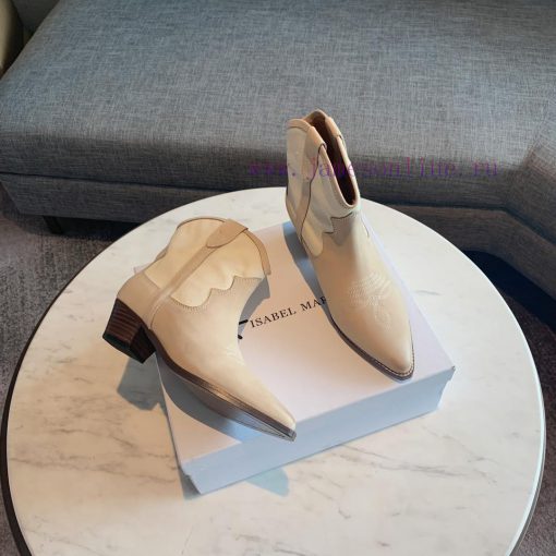 ISABEL MARANT Western Cowboy Short Boots are a simple and versatile material with a top layezmhkzyka - Image 10