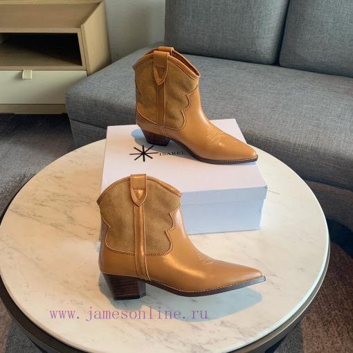 ISABEL MARANT Western Cowboy Short Boots are a simple and versatile material with a top laye16pqqcdh - Image 3