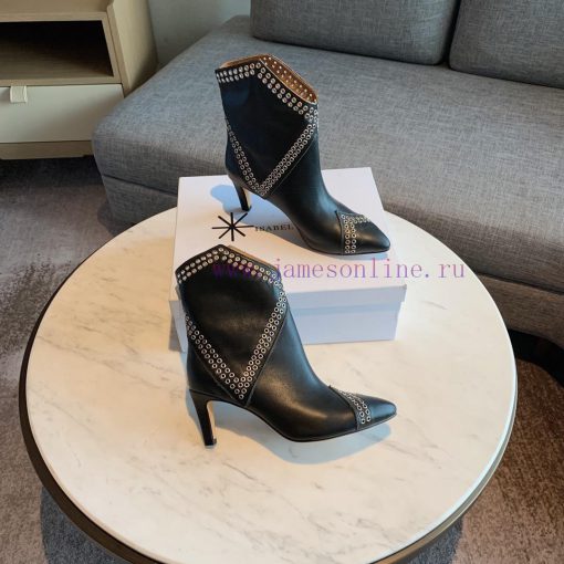 ISABEL MARANT rivet short boots are a simple and versatile material with a top layer of calfcdyg0vw8 - Image 3