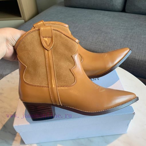 ISABEL MARANT Western Cowboy Short Boots are a simple and versatile material with a top laye16pqqcdh - Image 4