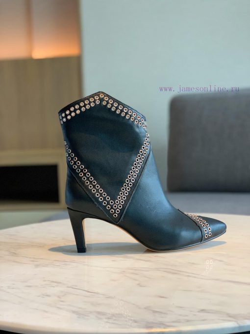 ISABEL MARANT rivet short boots are a simple and versatile material with a top layer of calfcdyg0vw8 - Image 5