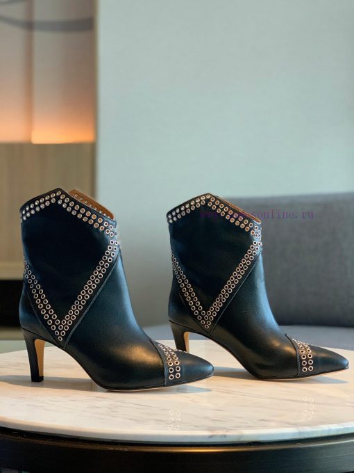 ISABEL MARANT rivet short boots are a simple and versatile material with a top layer of calfcdyg0vw8 - Image 6