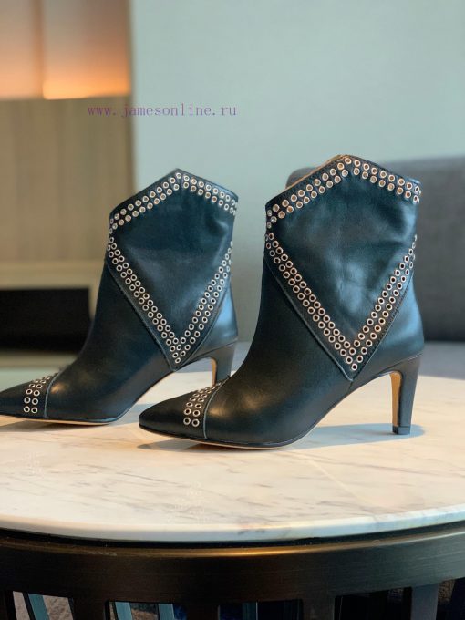 ISABEL MARANT rivet short boots are a simple and versatile material with a top layer of calfcdyg0vw8 - Image 8