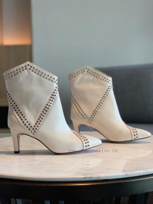 ISABEL MARANT rivet short boots are a simple and versatile material with a top layer of calfb5iyp45g - Image 6