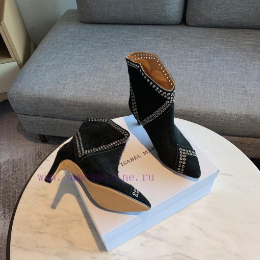 ISABEL MARANT rivet short boots are a simple and versatile material with a top layer of calfvecxbmu0 - Image 4