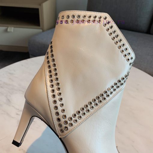 ISABEL MARANT rivet short boots are a simple and versatile material with a top layer of calfb5iyp45g - Image 7