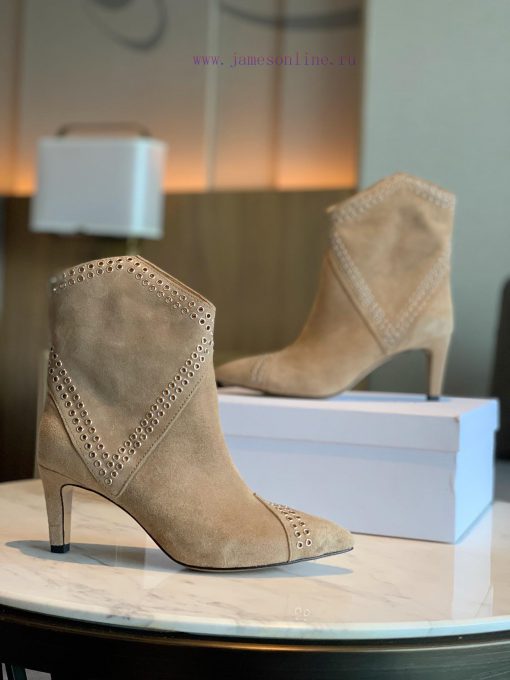 ISABEL MARANT rivet short boots are a simple and versatile material with a top layer of calft271oe54 - Image 3