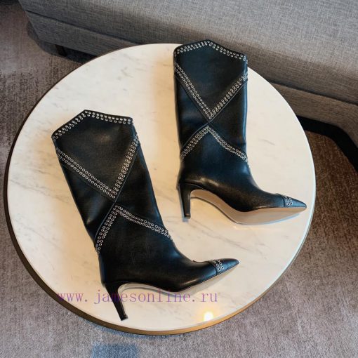 ISABEL MARANT rivet boots are a simple and versatile material with a top layer of calf leathavmuhqbg - Image 10