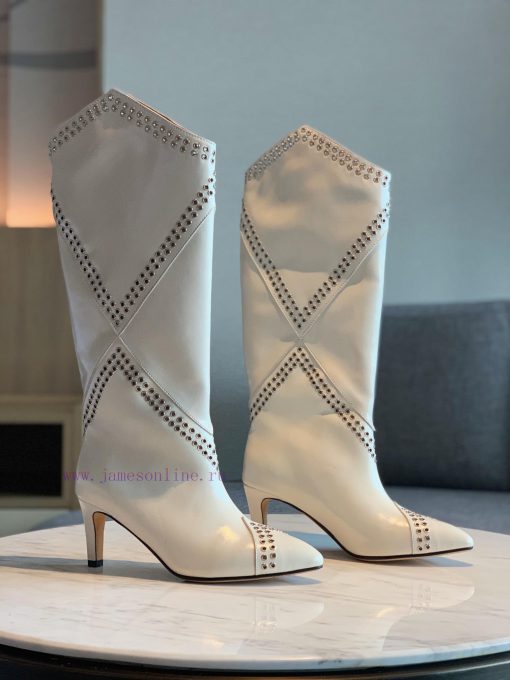 ISABEL MARANT rivet boots are a simple and versatile material with a top layer of calf leathnqgn9qzd - Image 8