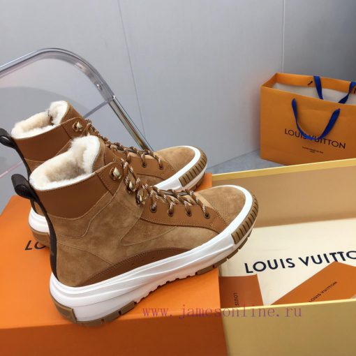 Louis Vuitton LV wool thick soled sports shoesThe latest color scheme of Velcro is super warsp4k0oqe - Image 6
