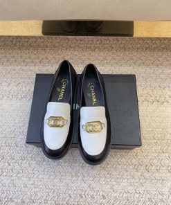 Chanel SS23 new loafer series double C-button flat bottomed loafersOriginal Last Set, Top Qut2d20mrz