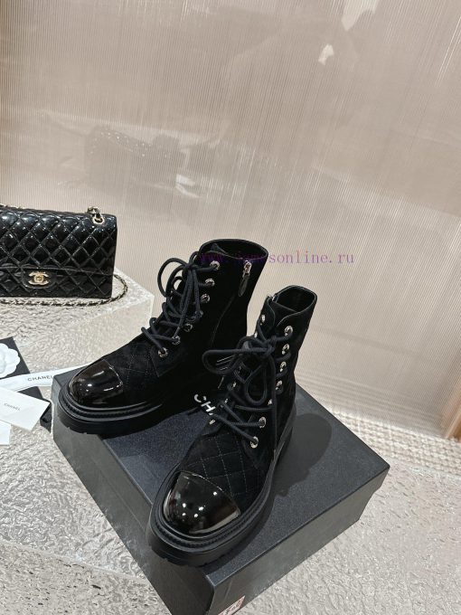 Spot sale𝐂𝐡 * 𝐧𝐞𝐥 23 Top selling productAuthentic gradeEmbroidered thick soled short boots w71pfv7i4 - Image 5