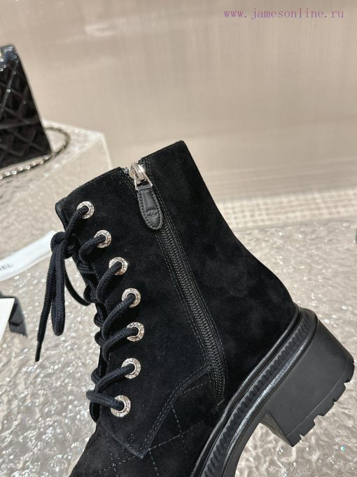 Spot sale𝐂𝐡 * 𝐧𝐞𝐥 23 Top selling productAuthentic gradeEmbroidered thick soled short boots w71pfv7i4 - Image 7