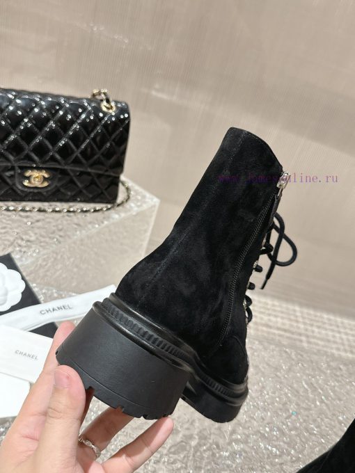 Spot sale𝐂𝐡 * 𝐧𝐞𝐥 23 Top selling productAuthentic gradeEmbroidered thick soled short boots w71pfv7i4 - Image 9