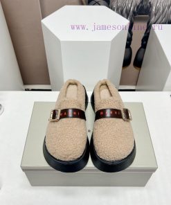 Top tierMARNI 2023 Autumn/Winter New CollectionCasual hairy single shoesCute and Warm Baby Svozi238f