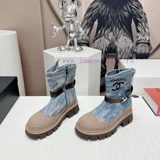 Top tierChanel Chanel 2023 vs Autumn/Winter New Boot CollectionRound toe thick soled short bi59qei8g - Image 4