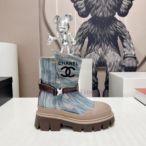 Top tierChanel Chanel 2023 vs Autumn/Winter New Boot CollectionRound toe thick soled short bi59qei8g - Image 6