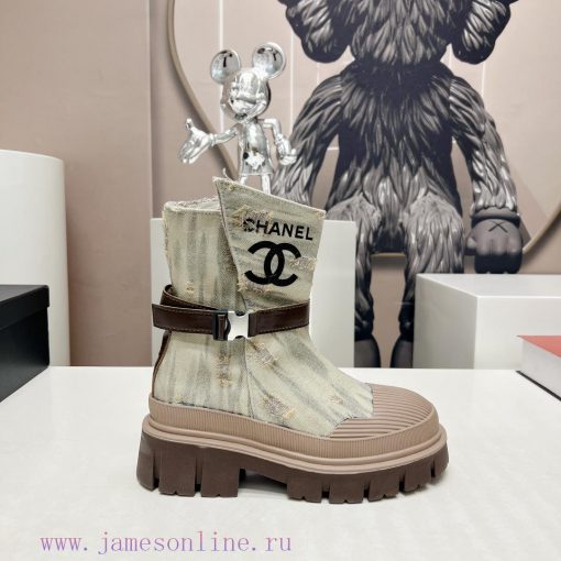 Top tierChanel Chanel 2023 vs Autumn/Winter New Boot CollectionRound toe thick soled short bd47155hh - Image 6